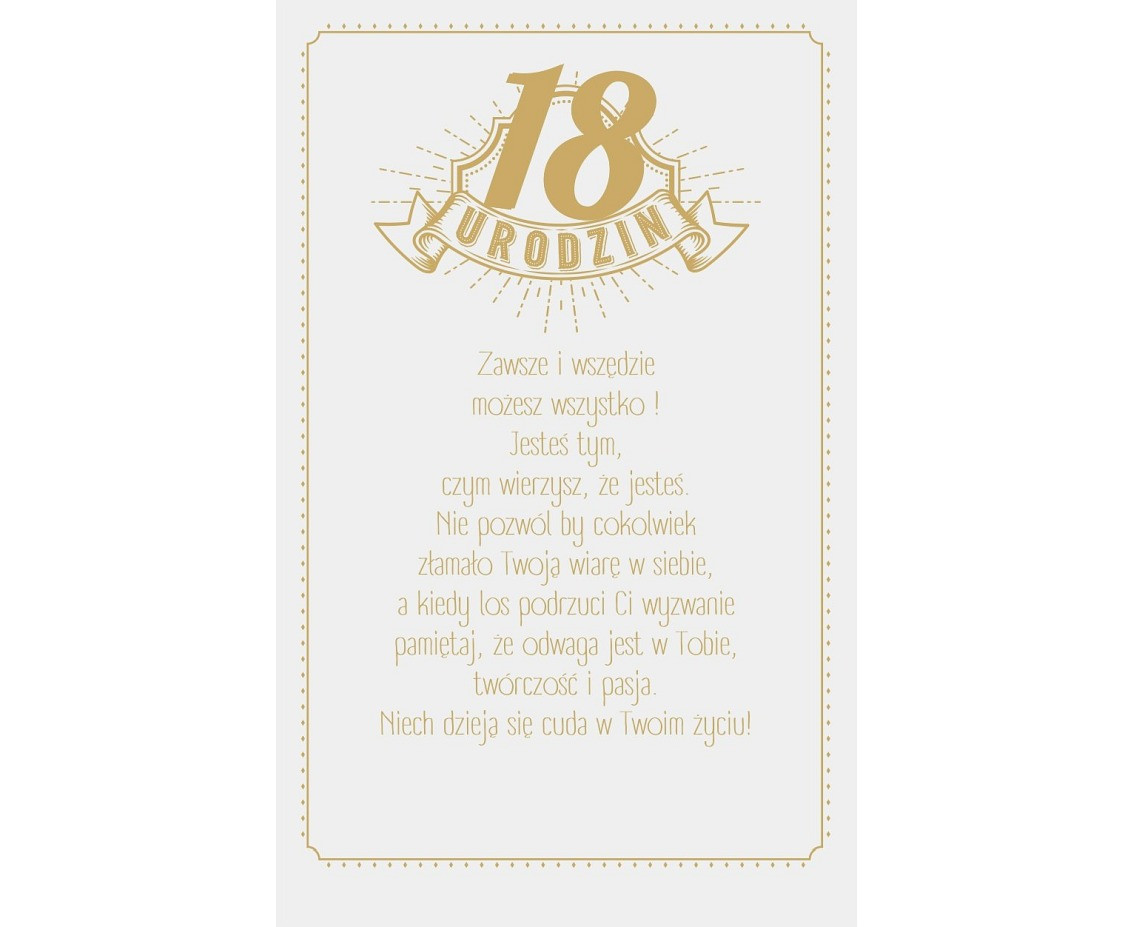 Greeting Card 18th Birthday, Box, 13x20,5 cm